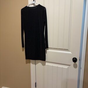 Elegant Black Long Sleeve Dress